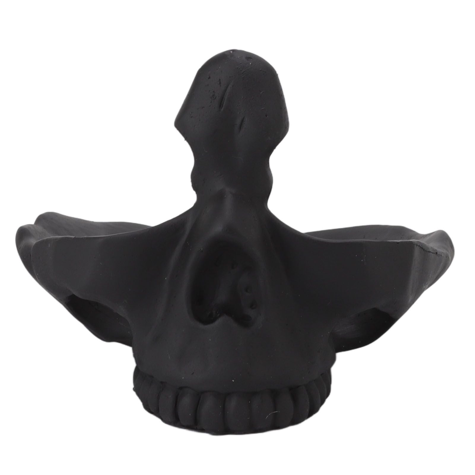 Skull Glasses Stand Lifelike Scratch Resistant Practical Statue Eyeglasses Holder with Storage Tray for Home Black