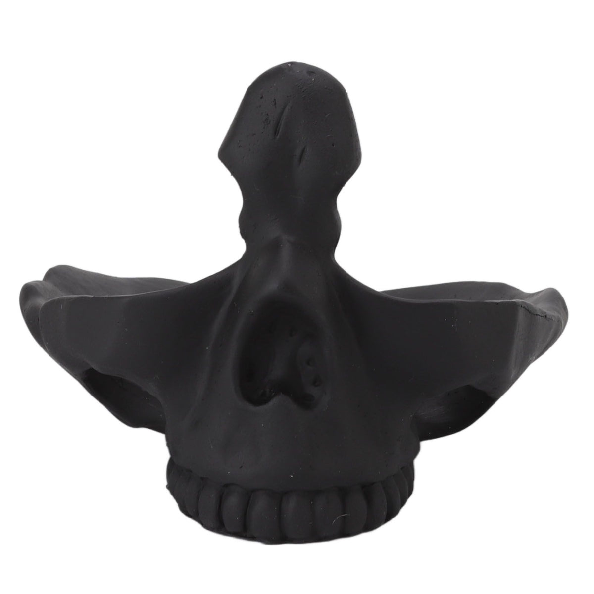 Skull Glasses Stand Lifelike Scratch Resistant Practical Statue Eyeglasses Holder with Storage Tray for Home Black