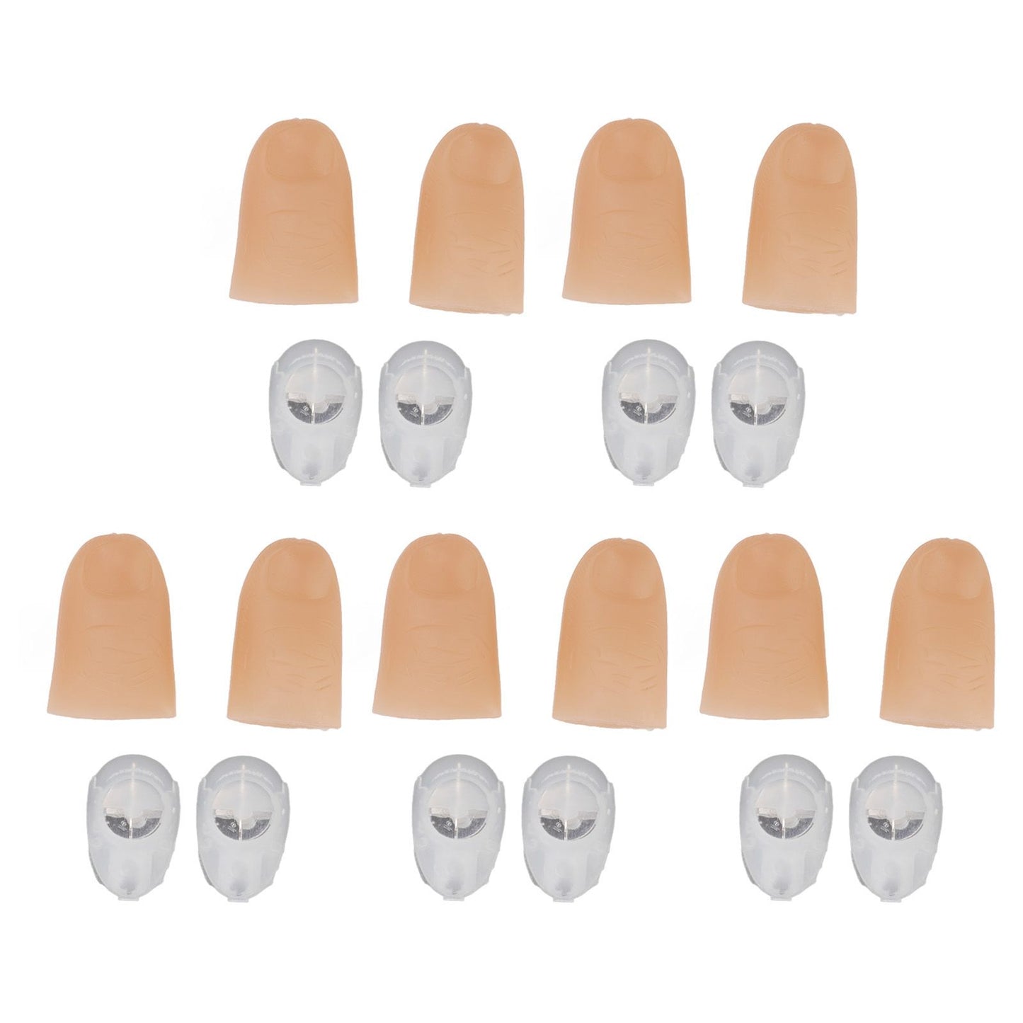 5 Pairs Finger Light Up Thumb PVC 3V 40mAh Battery Powered 4.5cm LED Fake Finger Lights for Performance Prop
