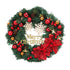 Christmas Wreath Snow Pine Cone Xmas Ball Wreath for Indoor Outdoor Holiday Decorations