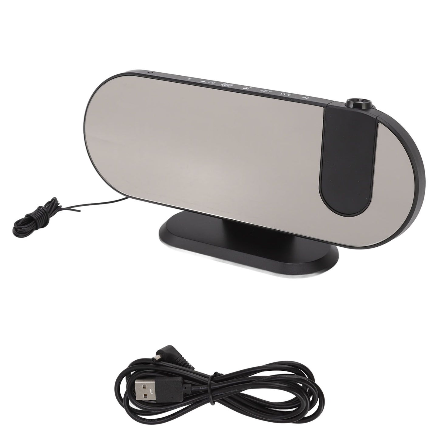Projection Alarm Clock USB Powered Mirror Display Design High Brightness LED Light Source Ceiling Digital Alarm Clock