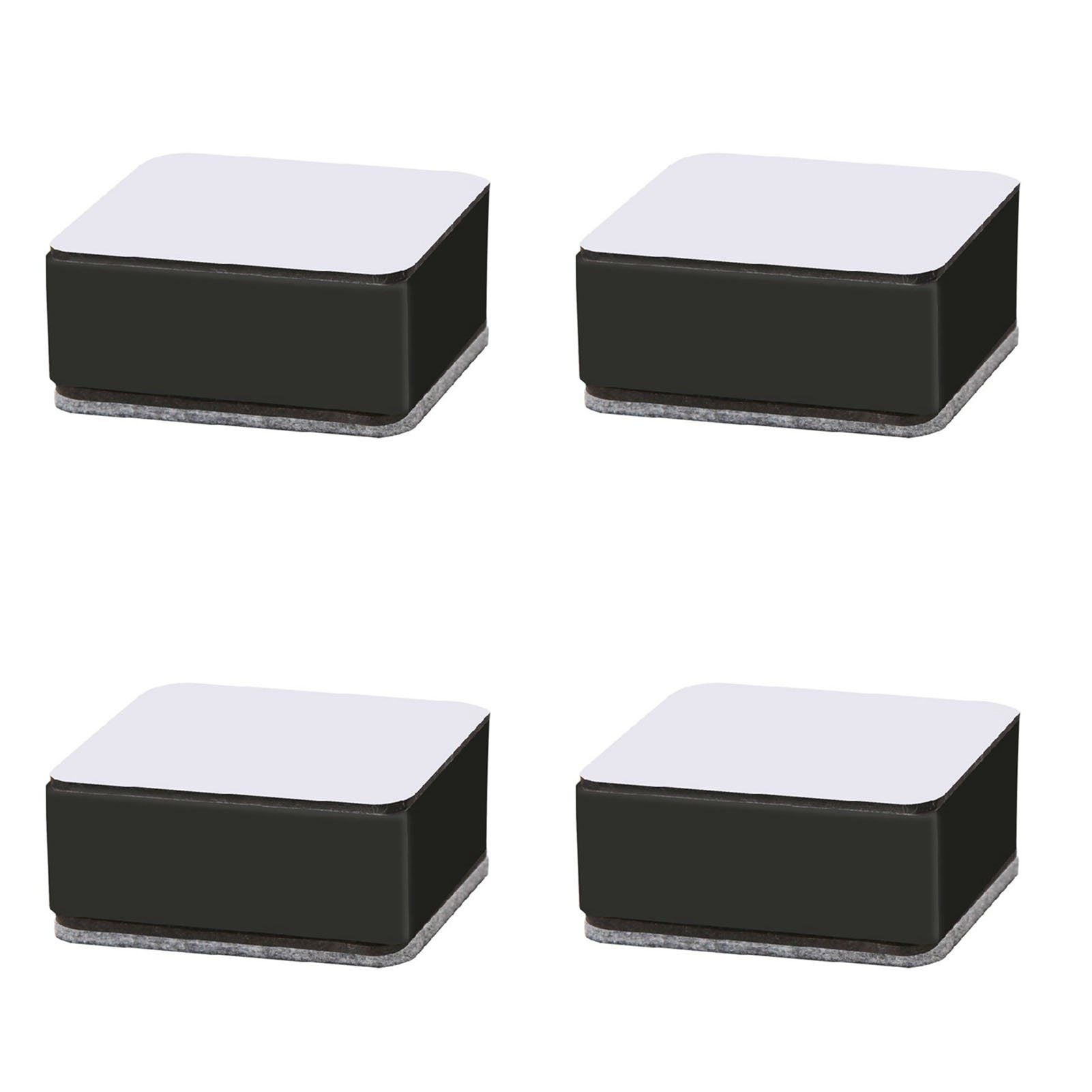 Carbon Steel Furniture Risers Self Adhesive Furniture Lift Anti Slip Low Noise Bed Lifter with Felt Pad for Sofa Couch Black