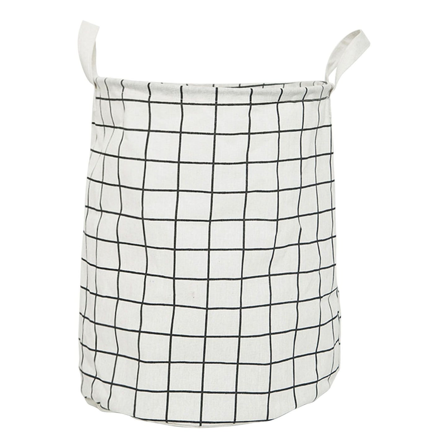 Foldable Dirty Clothes Basket Household Cotton Linen Dirty Laundry Basket Storage Basket Laundry Organizer White Squares