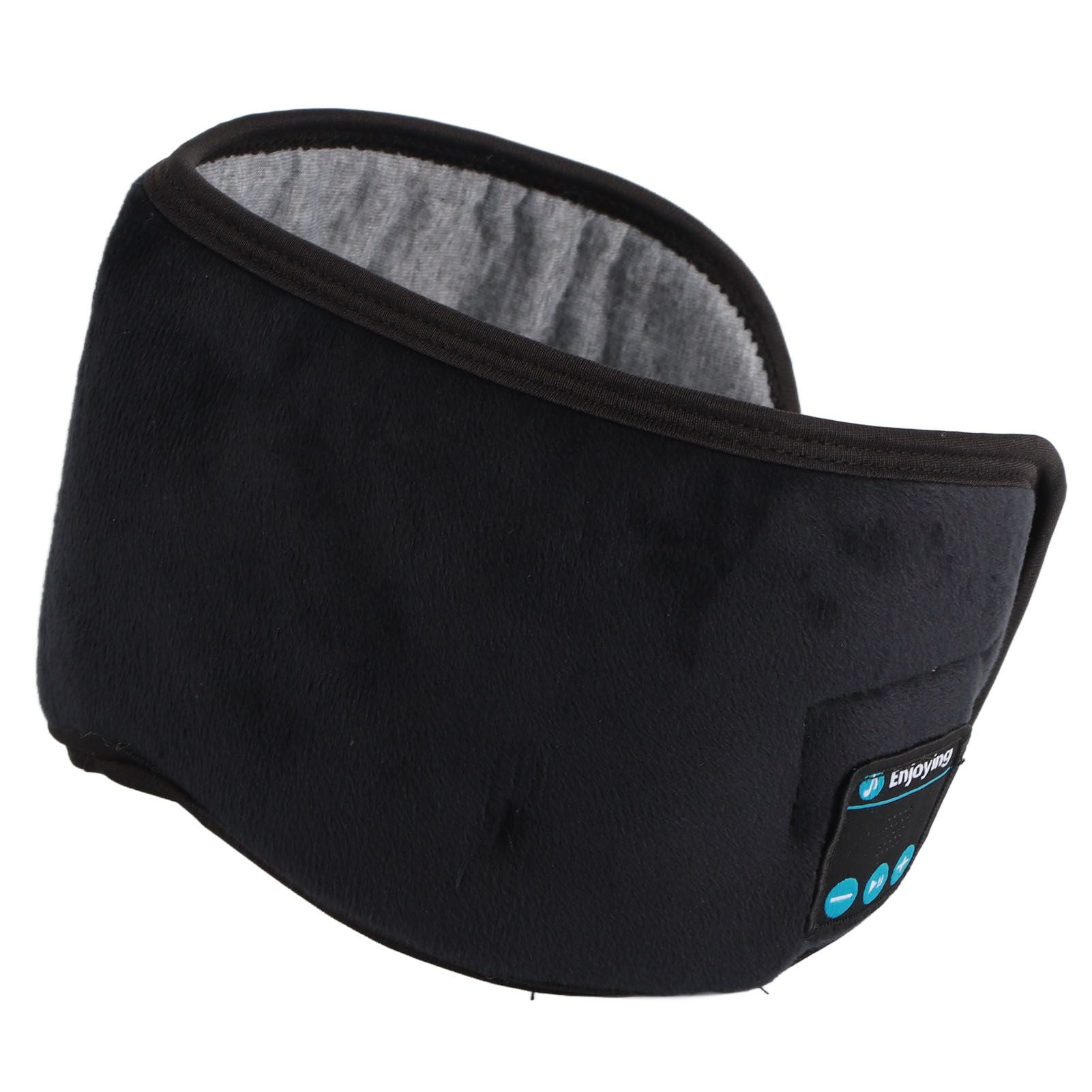 Smart Eye Mask Wireless Bluetooth 5.0 Music Communication Light Shading for Sleep Black