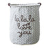 Laundry Basket Cotton Linen Foldable Round Dirty Clothes Storage Bag Folding Laundry Hamper for Home Dormitory Grey