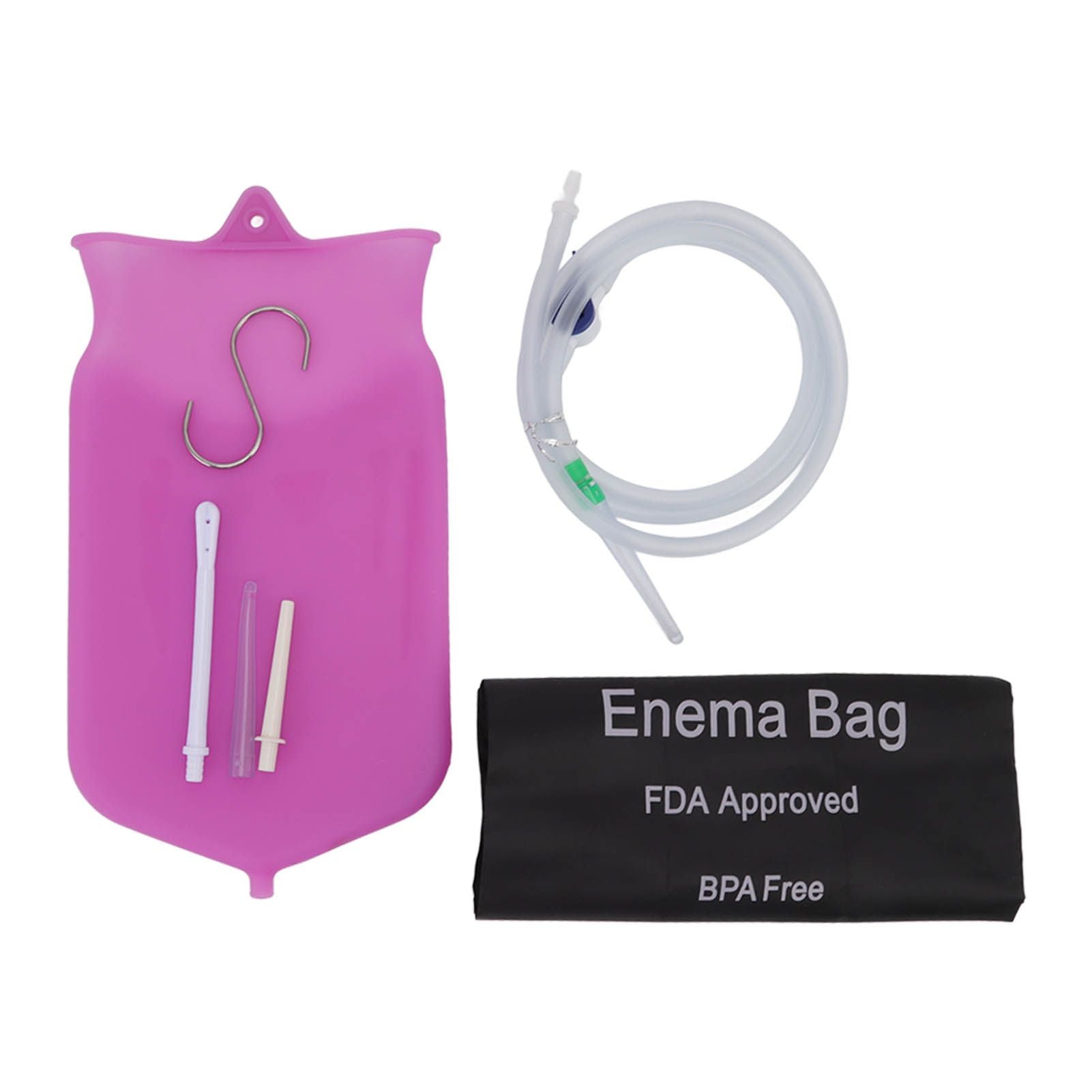 Enema Bag Kit Professional Reusable Silicone BPA Free 2L Coffee Enema Bag Kit for Health Care