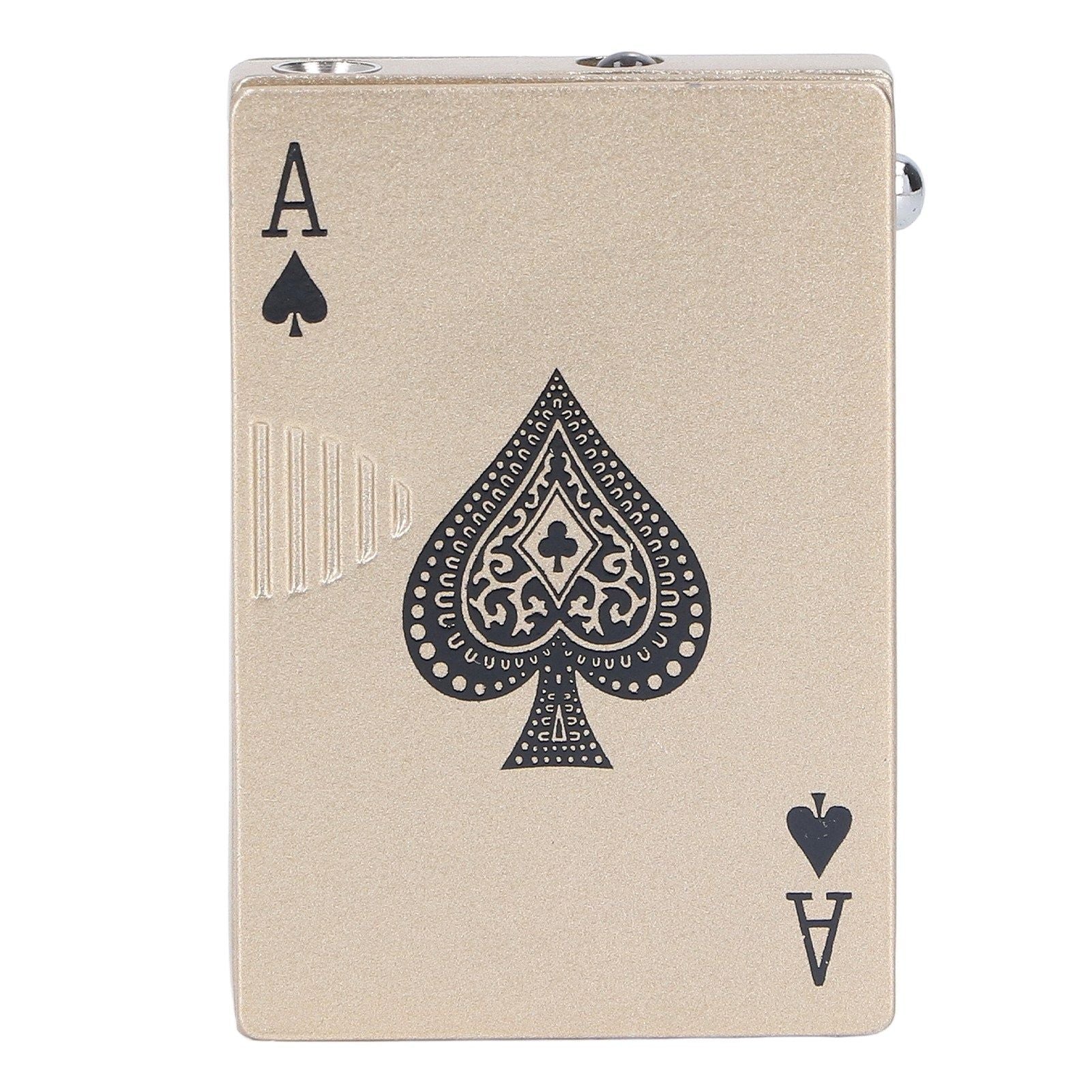 Poker Lighter Windproof UV Light Zinc Alloy Refillable Cigar Cigarette Lighter for Men Women Gold Spade A