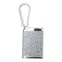 Portable Ashtray with Keychain Aluminum Alloy Pocket Cigarette Ash Box Case Embossed Pattern Silver