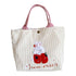 Cute Handbag Snap Button Closure Thickened Cute Pattern Fashionable Small Tote Bag for Shopping Commuting Strawberry