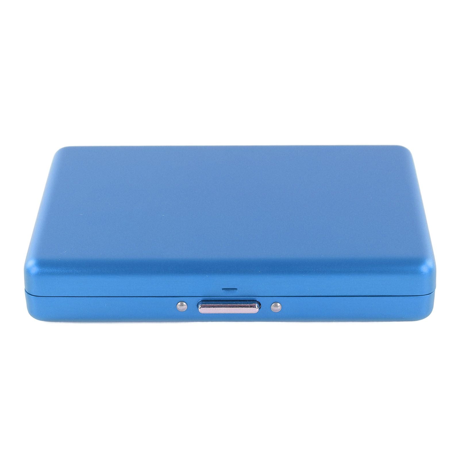Aluminium Alloy Cigarette Holder Case Water Resistant Pure Color Fashionable Metal Cigarette Box for Men Blue