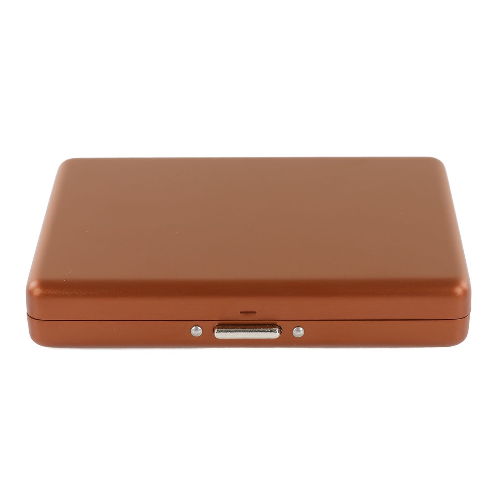 Aluminium Alloy Cigarette Holder Case Water Resistant Pure Color Fashionable Metal Cigarette Box for Men Coffee
