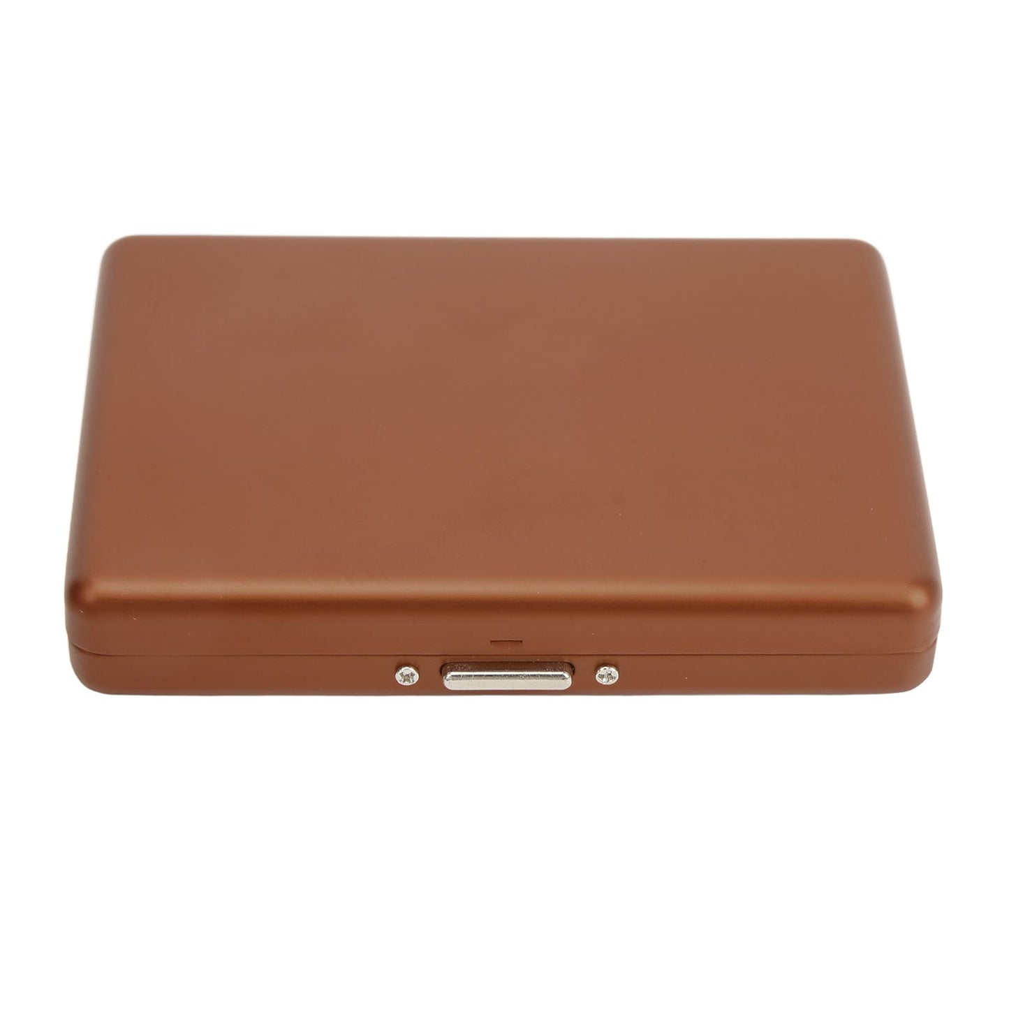 Cigarette Case Holder Simple High Strength Crush Resistant Multifunctional Metal Cigarette Case Wallet for Men Women Coffee Color