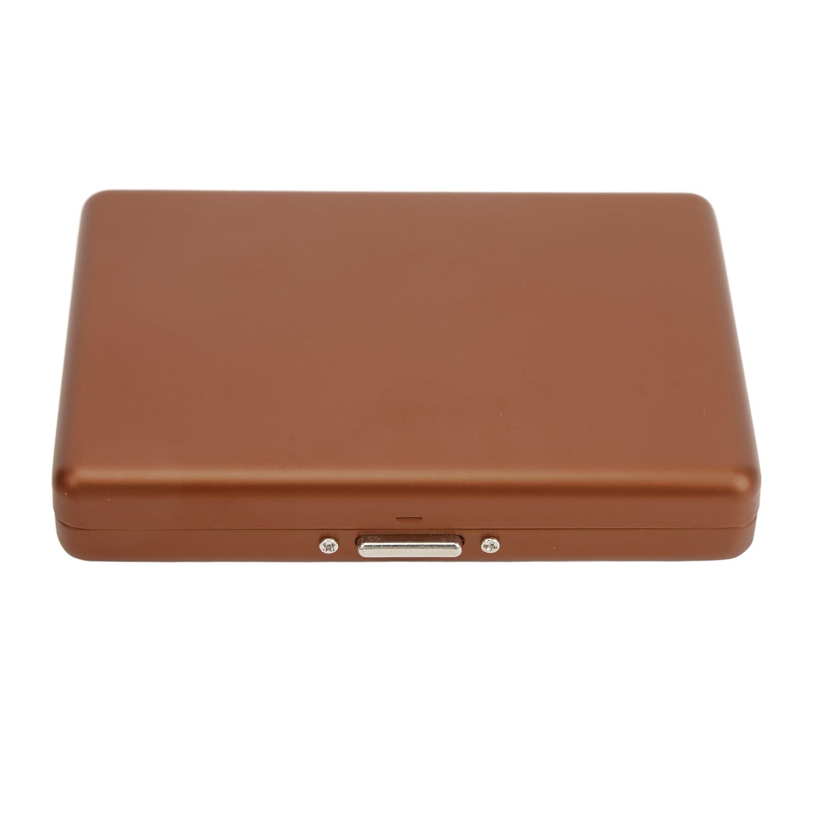 Cigarette Case Holder Simple High Strength Crush Resistant Multifunctional Metal Cigarette Case Wallet for Men Women Coffee Color