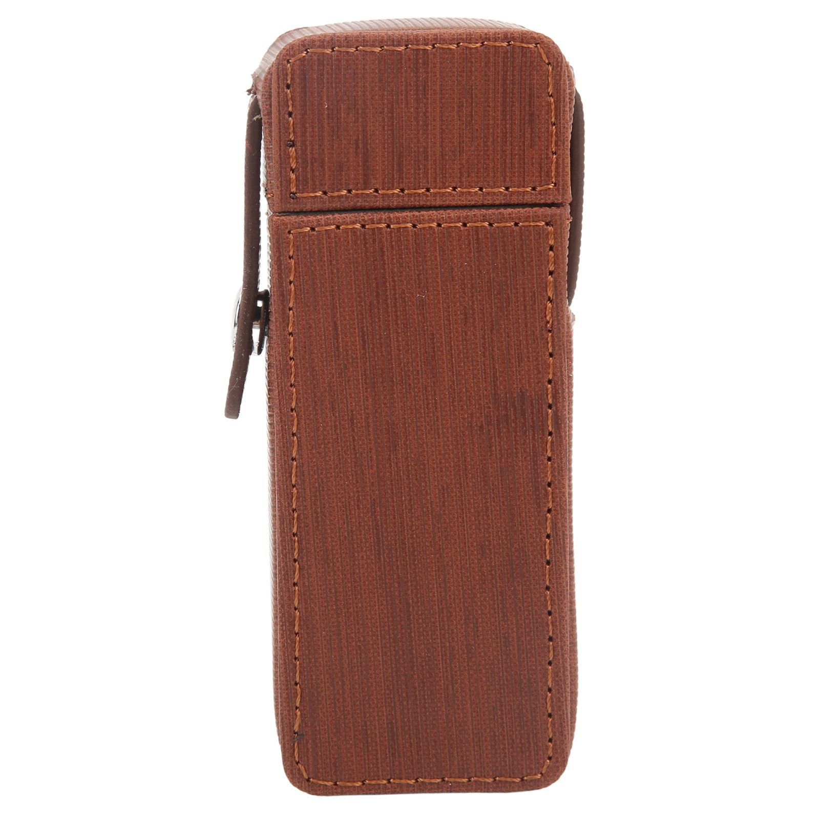 Cigarette Case PU Waterproof Buckle Design Retro Delicate Cigarette Box Gifts for Men Brown