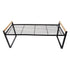 Cabinet Storage Shelf Rack Layered Storage Easy to Install Multifunction Counter Organizer Shelf for Seasoner Bowl Large Black