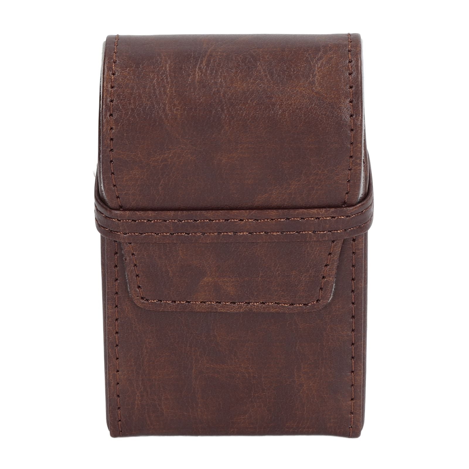 PU Leather Cigarette Box 20 Capacity Pressure Resistant Portable Cigarette Case Holder Cigarette Case for Women Men Coffee