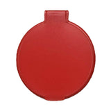 Single Sided Folding Circular Mirror Plastic Portable Compact Cosmetic Pocket Mirror Red