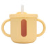 Silicone Sippy Cups Double Handles Lightweight Toddler Training Cup with Tight Leakproof Cover for Home Travelling Yellow