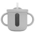 Silicone Sippy Cups Double Handles Lightweight Toddler Training Cup with Tight Leakproof Cover for Home Travelling Grey