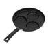 3 Cups Egg Hamburger Pan Metal Iron Heating Evenly Egg Cooker Pan with Comfortable Handle for Omelettes Burgers Pancakes