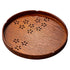 Tea Tray Cherry Blossom Pattern Wooden Tea Plate Green Tea Baking Serving Plate for Home Tea House Round