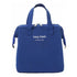 Insulated Lunch Bag Solid Color Oxford Cloth Waterproof Metal Zipper Portable Lunchbox for Commuting Royalblue