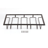 Stemware Holder Black 4 Slot Iron Wire Assembled Design Corrosion Resistant Easy Cleaning Glasses Storage Hanger for Bar