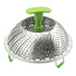 Steam Basket Stainless Steel Folding Vegetable Steam Basket with ABS Handle for Veggie Fish Seafood Cooking Steam Basket
