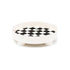 Round Storage Organizer Tray Checkerboard Design Plate Container Tray for Fruit Perfume Jewelry White, Large