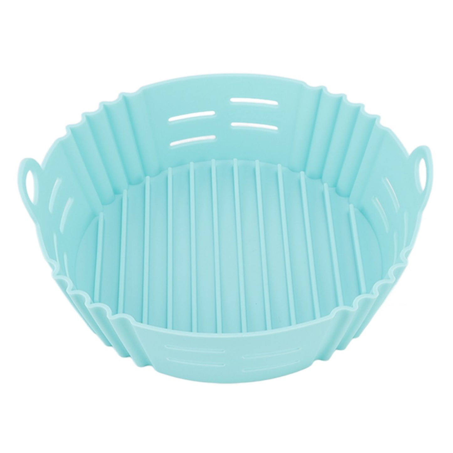 Fryer Silicone Liner Heat Resistant Elastic Washable Food Grade Reusable Fryer Basket for Cooking Blue
