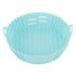 Fryer Silicone Liner Heat Resistant Elastic Washable Food Grade Reusable Fryer Basket for Cooking Blue