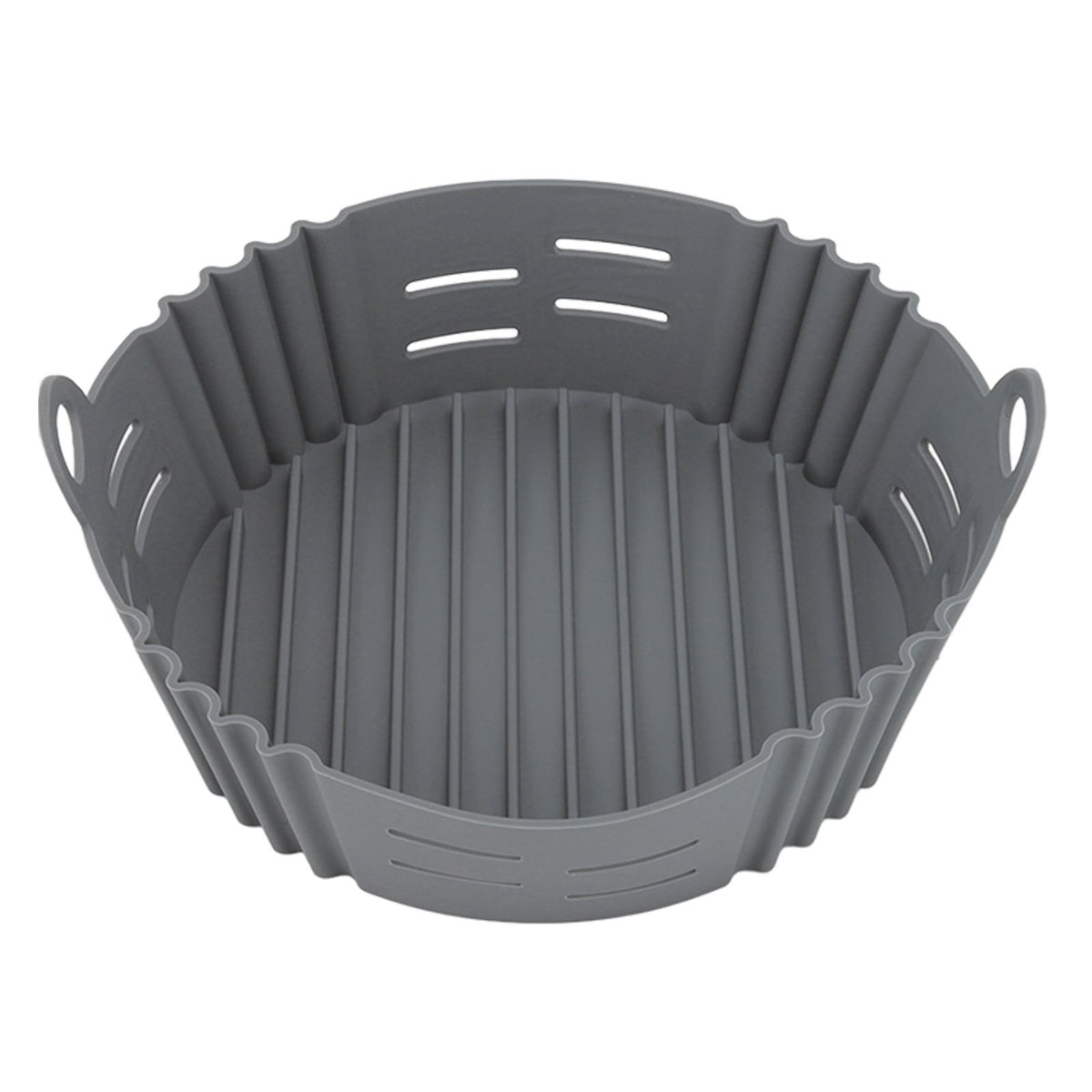 Fryer Silicone Liner Heat Resistant Elastic Washable Food Grade Reusable Fryer Basket for Cooking Grey