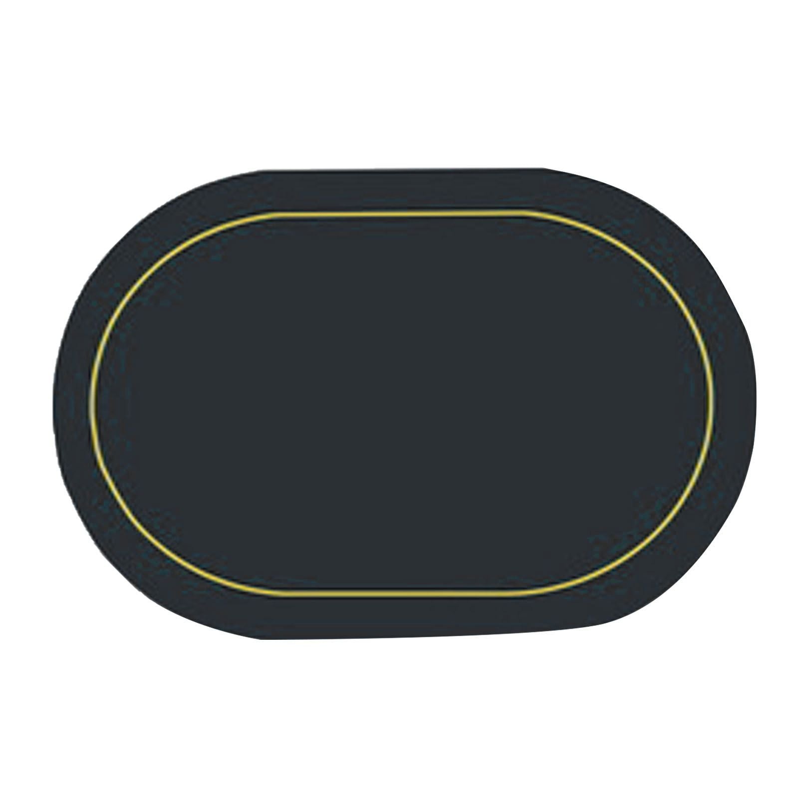 2Pcs Leather Oval Dining Food Mat Oil Proof Insulation Restaurant Table Home Hotel Non Slip Bowl Pad Placemat Black