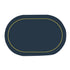 2Pcs Leather Oval Dining Food Mat Oil Proof Insulation Restaurant Table Home Hotel Non Slip Bowl Pad Placemat Blue
