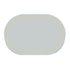 2Pcs Leather Oval Dining Food Mat Oil Proof Insulation Restaurant Table Home Hotel Non Slip Bowl Pad Placemat Light Gray