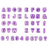 40pcs Numeral Alphabetic Cake Stencils Semiotic Food Grade Plastic Cake Topper Decorative Fillings for Home Baking