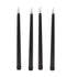 4 Pcs LED Candles Smoke Free Flameless Safe Environmentally Friendly Warm Light Electric LED Taper Candle Black