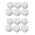 12Pcs LED Tea Lights Heart Shaped Flameless Battery Operated Electronic Fake Candles Wedding Party Decoration White