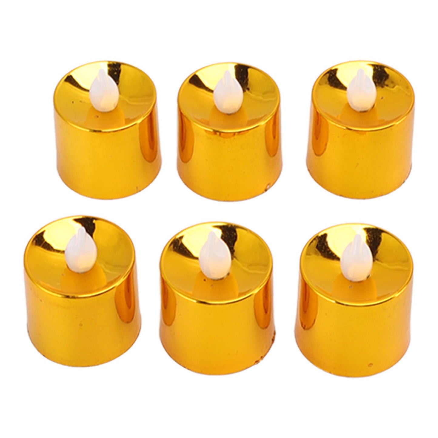 12 Pcs Electrogilding LED Electronic Candle Lamp for Christmas Wedding Birthday Party Home Decor Golden