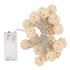 3m Rattan Ball Lantern String Lights 20 Globe Rattan Balls Battery Powered for Wedding Birthdays Decoration