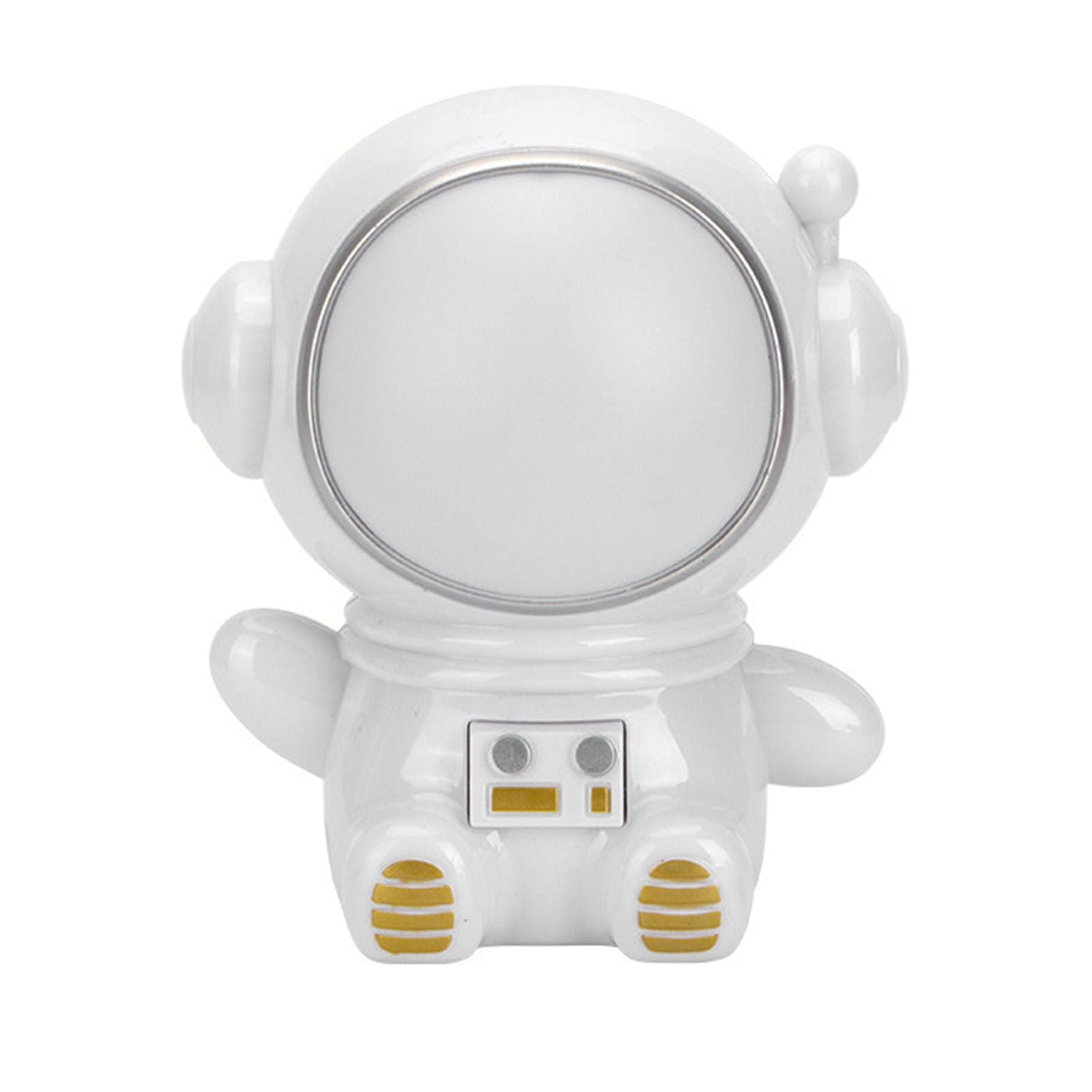 Night Light 3 Modes LED Colorful Cute Astronaut Appearance USB Port Bedside Night Lamp for Bedroom Dormitory White