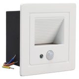 LED Corner Wall Lamp Recessed Warm White Iron Baking Varnish Body Induction Step Light for Stairway 85‑260V