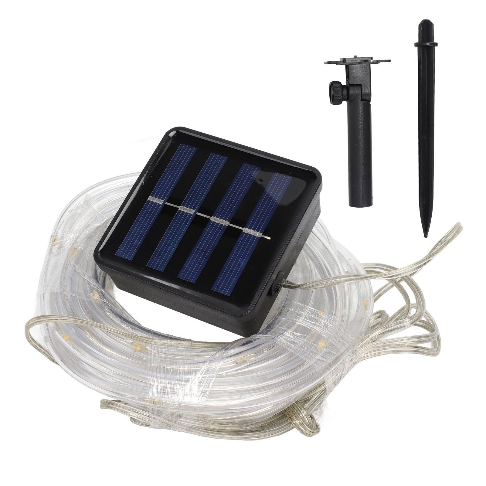 Solar Rope String Lights Waterproof High Brightness LED Solar String Lights for Garden Balcony Christmas Decoration Warm Light