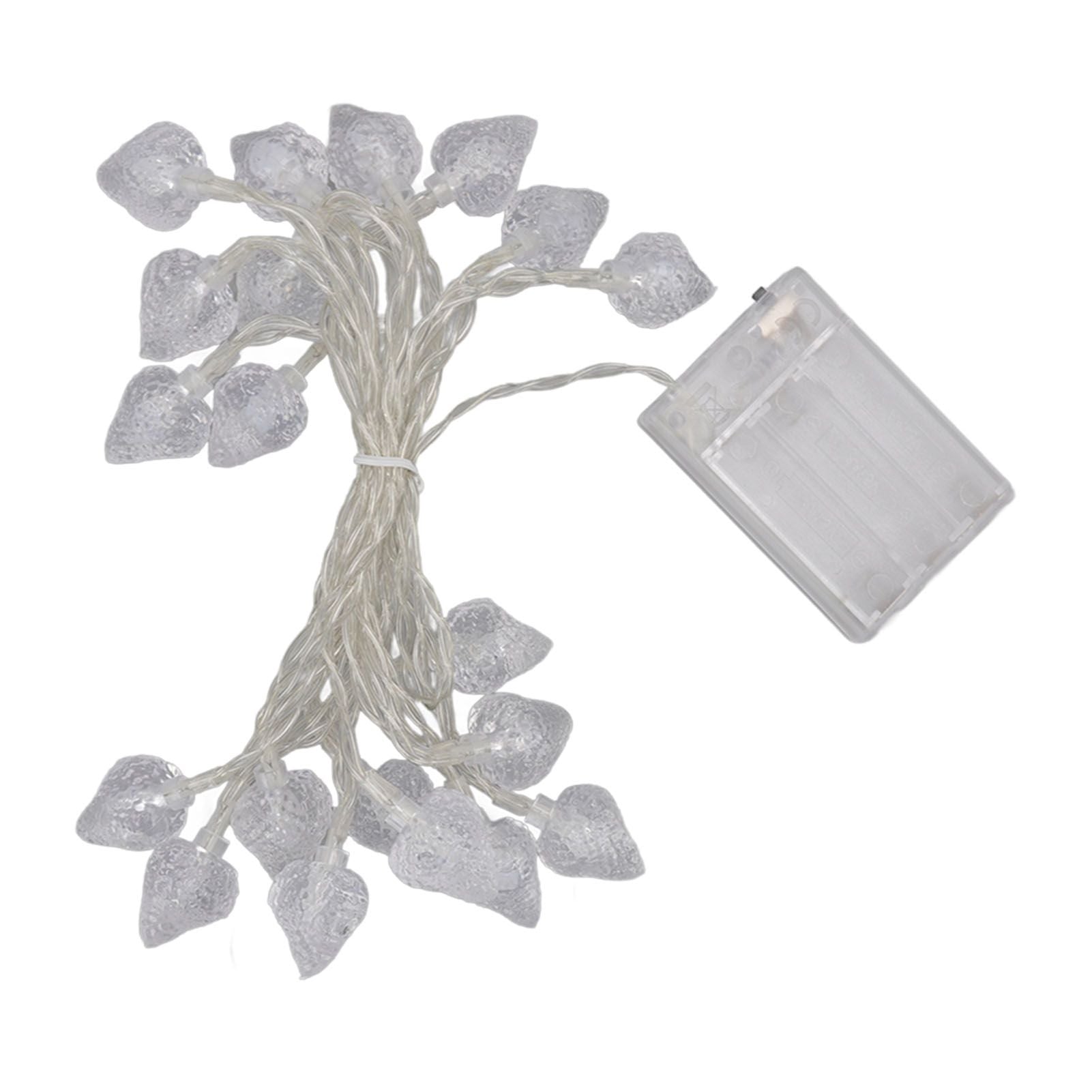20 LEDs Christmas Lights Outdoor Strawberry Fairy String Lights Battery Powered Festival Decor Light String for Home Room