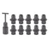 10PCS E14 Lamp Holder ABS with Sleeve High Temperature Resistant Light Socket Base for Home Black