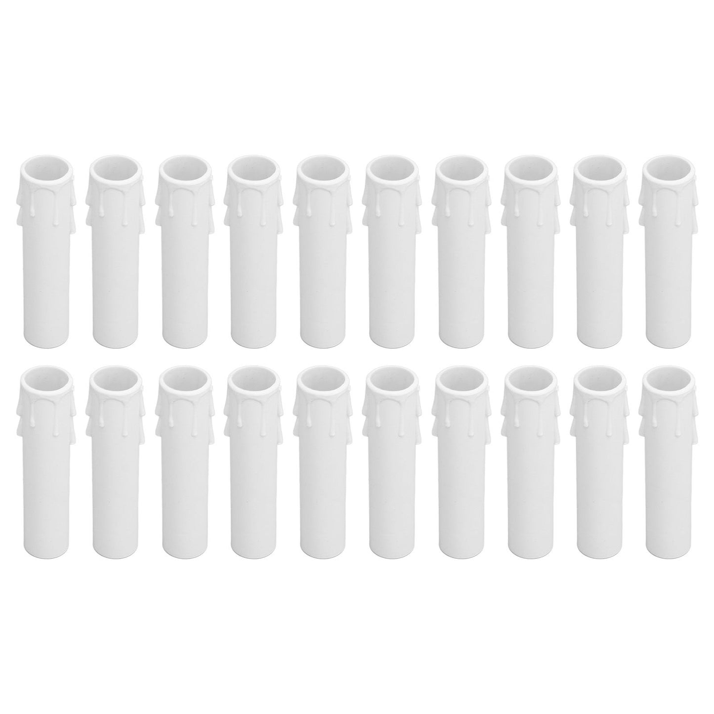 20pcs 4 Inch Candle Covers Sleeves Simulation Wax Drop E12 Candle Light Socket Covers for Chandelier