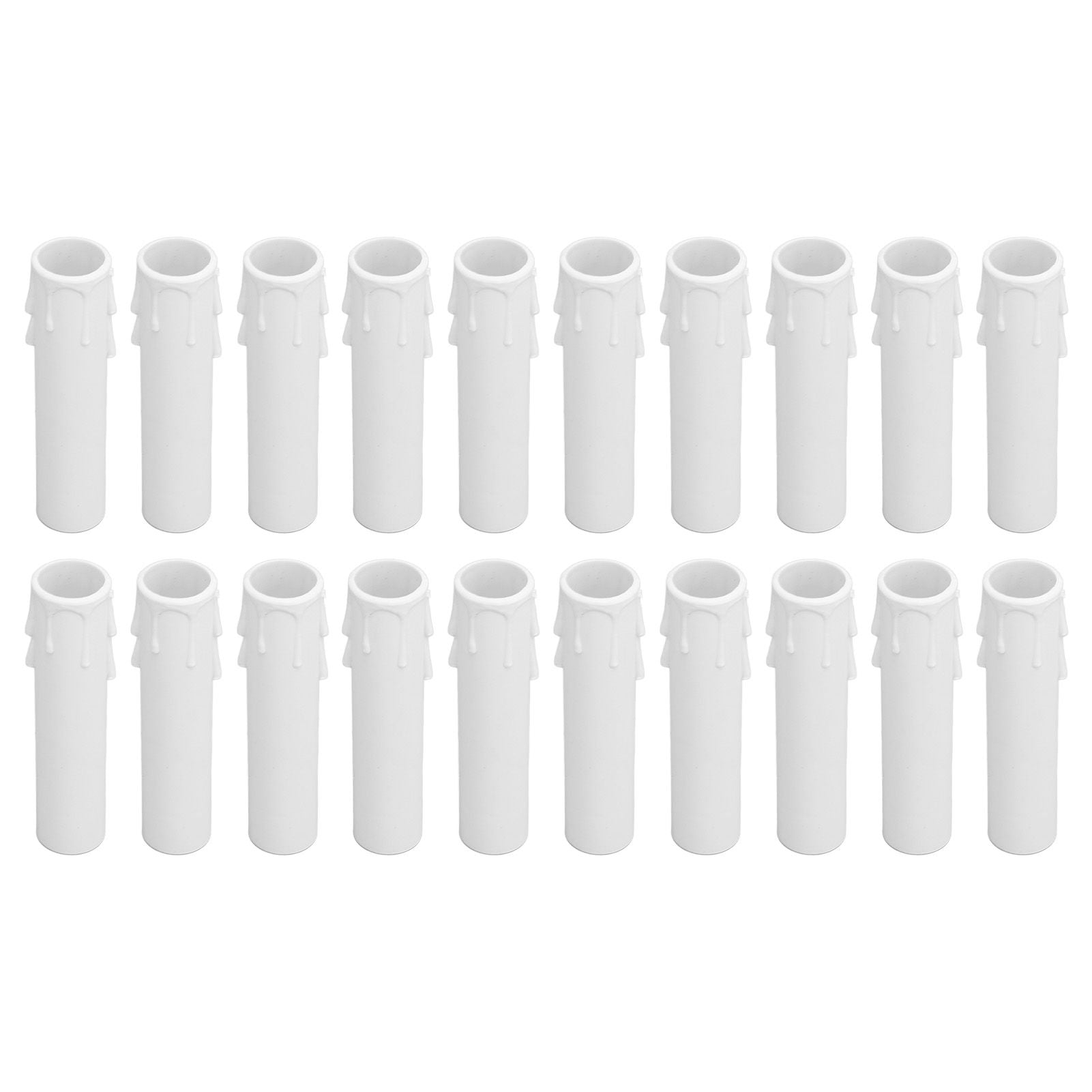 20pcs 4 Inch Candle Covers Sleeves Simulation Wax Drop E12 Candle Light Socket Covers for Chandelier