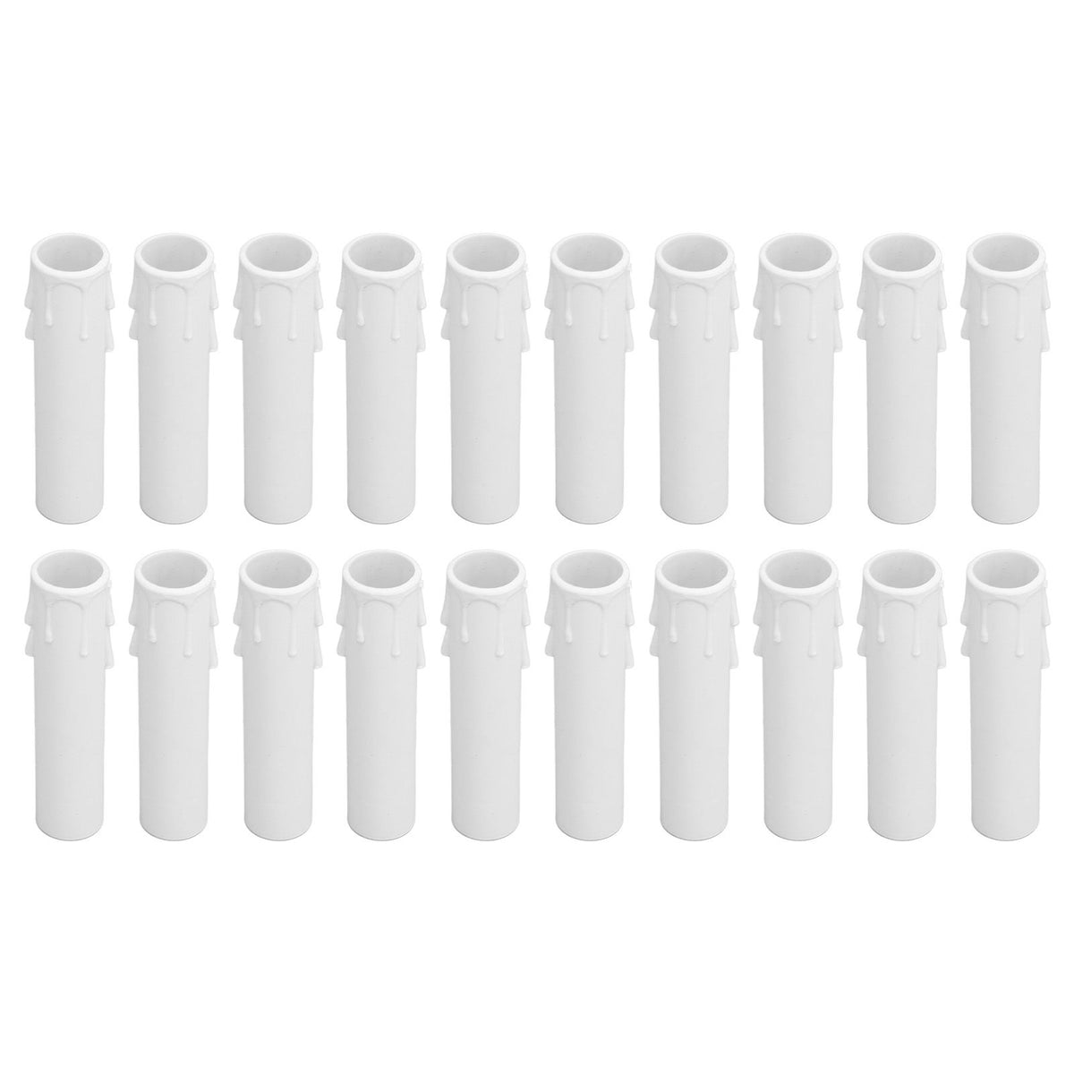20pcs 4 Inch Candle Covers Sleeves Simulation Wax Drop E12 Candle Light Socket Covers for Chandelier