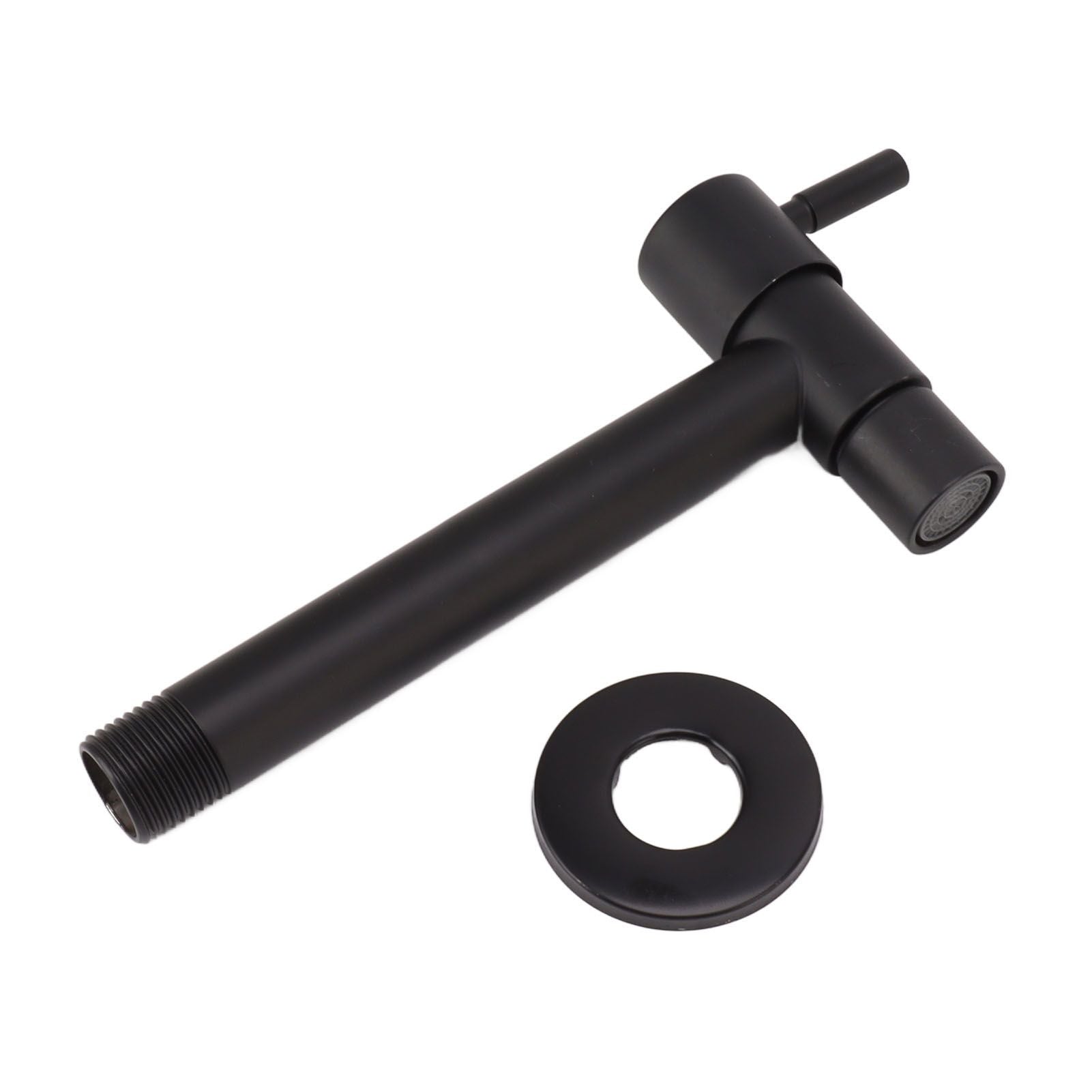 G1/2 Wall Mounted Cold Water Tap 304 Stainless Steel Single Handle Cold Faucet Bathroom Garden Faucet Tap Black for Mop Pool