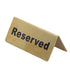 Metal Table Top Sign Strong Stainless Steel Double Sided Space Saving Gold Tabletop Sign for Party Wedding Hotel Reserved